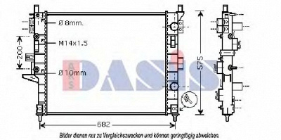 AKS DASIS 121730n -  Радиатор, охлаждение двигателя